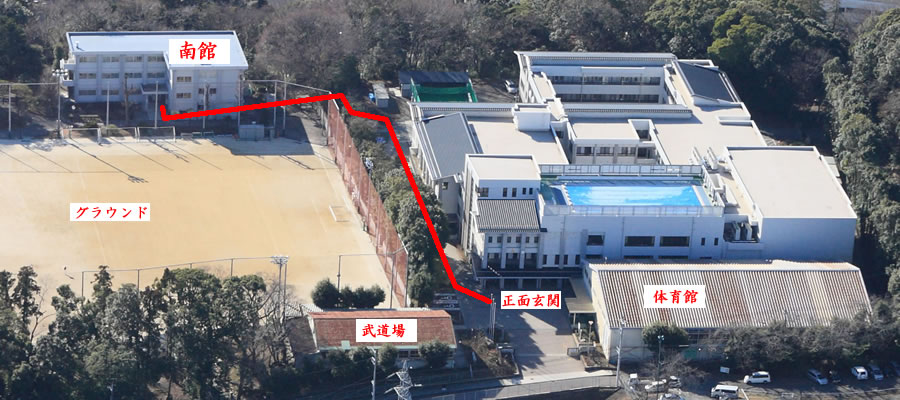 窓梅会資料室案内図　小田高南館3階